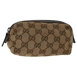 Gucci-GUCCI Bolso de Lona GG Beige 29596 autenticación 69749-Beige