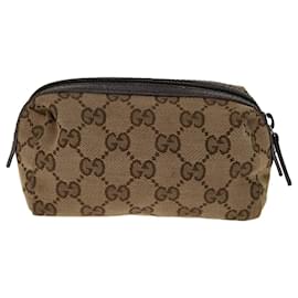 Gucci-GUCCI Bolso de Lona GG Beige 29596 autenticación 69749-Beige