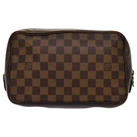 Louis Vuitton-LOUIS VUITTON Damier Ebene Trousse Toilette Clutch N47623 LV Auth 69710-Otro