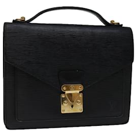 Louis Vuitton-Louis Vuitton Epi Monceau 28 Bolsa de mão preta M52122 Autenticação de LV 70033-Preto
