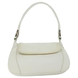 Prada-PRADA Shoulder Bag Leather White Auth ep3809-White