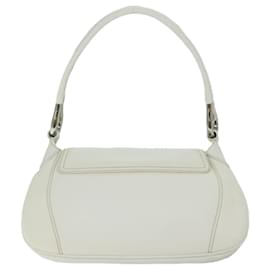 Prada-PRADA Shoulder Bag Leather White Auth ep3809-White