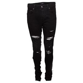 Amiri, Jeans biker neri invecchiati Nero