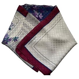 Vintage silk scarf, VALENTINO Prune