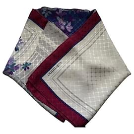 Valentino-Vintage silk scarf, VALENTINO-Prune
