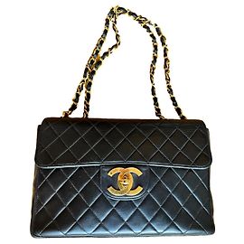 Bolsa clássica 'Jumbo' da Chanel vintage Preto