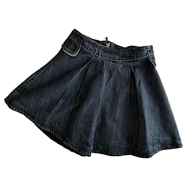 Burberry-denim skirt-Blue