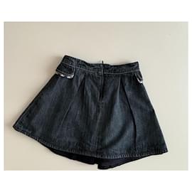 Burberry-denim skirt-Blue