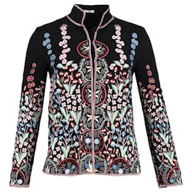 Vilshenko-Veste brodée florale Vilshenko en laine noire-Noir