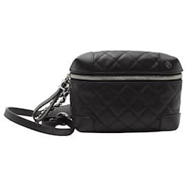 Chanel-Chanel Street Allure Quilted Waist Bag in Black Leather-Black