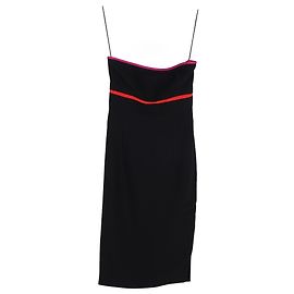 Trägerloses, knielanges Kleid von Altuzarra aus schwarzem Polyester Schwarz