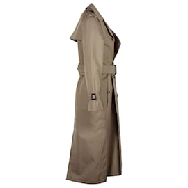 Céline-Trench à boutonnage doublé Celine en coton beige-Marron,Beige