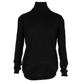 Givenchy-Givenchy Mock Neck Sweater in Black Wool-Black