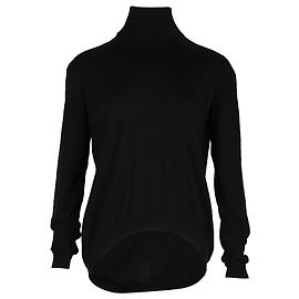 Suéter Givenchy com gola simulada em lã preta Preto