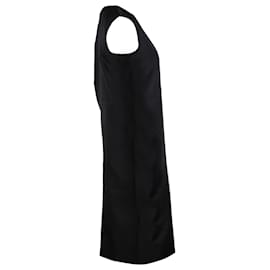 Marni-Marni Sleeveless Knee-Length Dress in Black Polyester-Black