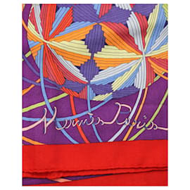 Hermès-Scialle Hermes L'Art Du Temari 140 in Cashmere Multicolor-Multicolore