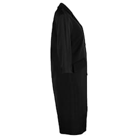 Miu Miu-Miu Miu Single-Breasted Coat in Black Polyamide-Black