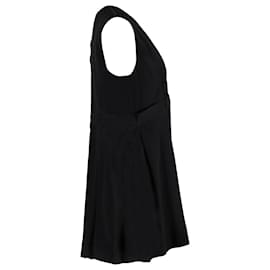Marni-Marni Pleated Mini Dress in Black Acetate-Black