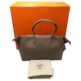 Hermès-Hermès Paris Bombay Satchel 37 in brown Togo leather-Brown