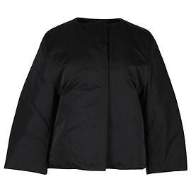 Kragenlose Daunenjacke von Jil Sander aus marineblauem Polyester Blau Marineblau