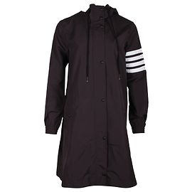 Thom Browne 4Parka à capuche -Bar en polyester gris Gris