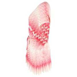 Missoni-Copricostume Missoni a maglia aperta in seta rosa-Rosa