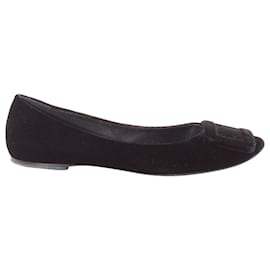 Roger Vivier-Ballerinas von Roger Vivier aus schwarzem Samt-Schwarz