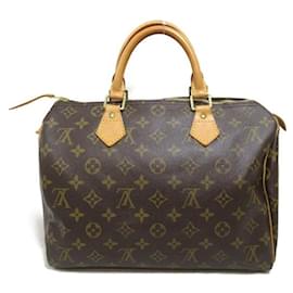 Louis Vuitton-Louis Vuitton Monogram Speedy 30 Bolsa Lona M41526 em boa condição-Outro