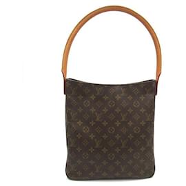 Louis Vuitton-Bolsa de ombro Louis Vuitton Monogram Looping GM em lona M51145 em boas condições-Outro