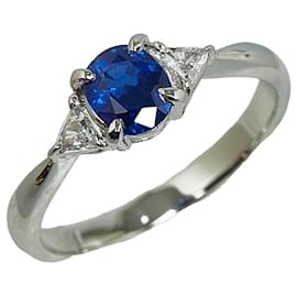 & Other Stories-Pt900 Platinum Sapphire Ring in Great Condition-Silvery