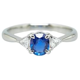 & Other Stories-Pt900 Platinum Sapphire Ring in Great Condition-Silvery