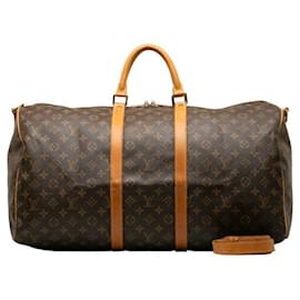 Louis Vuitton-Louis Vuitton Monogram Keepall Bandouliere 55 Canvas Travel Bag M41414 in Fair condition-Other