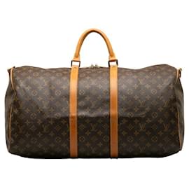 Louis Vuitton-Louis Vuitton Monogram Keepall Bandouliere 55 Canvas Travel Bag M41414 in Fair condition-Other