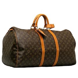 Louis Vuitton-Louis Vuitton Monograma Keepall 55  Bolsa de Viagem Lona M41424 em boa condição-Outro