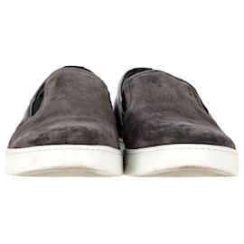 Prada-Prada Sport Slip-On Sneakers aus schwarzem Wildleder-Schwarz