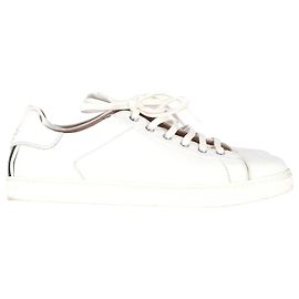 Baskets basses Gianvito Rossi en cuir blanc Blanc