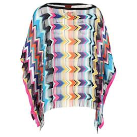 Missoni-Haut tunique en maille Missoni en lin multicolore-Multicolore