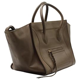 Céline-Bolso de equipaje Celine Phantom mediano en cuero marrón-Castaño