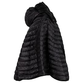 Moncler-Moncler Chinchard Doudoune Style Poncho en Nylon Noir-Noir