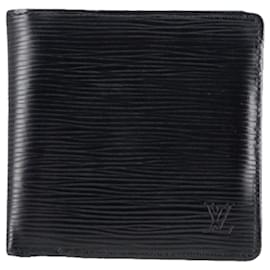 Louis Vuitton-Portafoglio Louis Vuitton Marco in pelle Epi nera-Nero