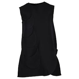Christian Dior-Dior Moon Sleeveless Mini Dress in Black Wool-Black