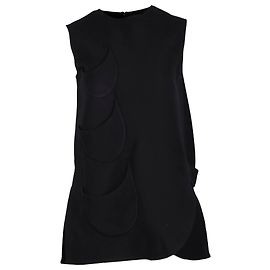 Christian Dior Dior Moon Sleeveless Mini Dress in Black Wool Black