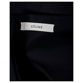 Céline-Jupe Plissée Celine en Laine Noire-Noir