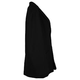 Giorgio Armani-Blazer texturé Giorgio Armani en laine vierge noire-Noir