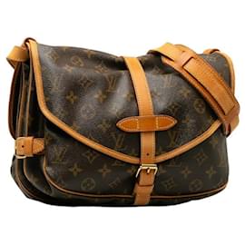 Louis Vuitton-Louis Vuitton Monograma Saumur 30 Bolsa de Ombro Lona M42256 em boa condição-Outro