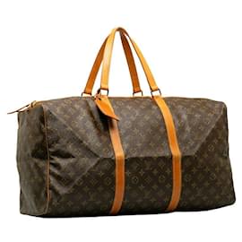 Louis Vuitton-Sac Souple do monograma de Louis Vuitton 55 Bolsa de Viagem Lona M41622 em boas condições-Outro