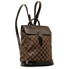 Louis Vuitton-Zaino Louis Vuitton Damier Ebene Soho Zaino in tela N51132 in buone condizioni-Altro