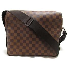 Louis Vuitton-Louis Vuitton Damier Ebene Naviglio Bolsa Crossbody Lona N45255 em boa condição-Outro