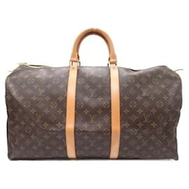 Louis Vuitton-Louis Vuitton Monograma Keepall 55 Bolsa de Viagem Lona M41424 Em uma boa condição-Outro