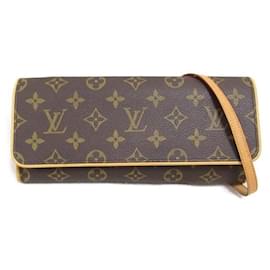 Louis Vuitton-Borsa a tracolla in tela Louis Vuitton Monogram Pochette Twin GM M51852 In ottime condizioni-Altro